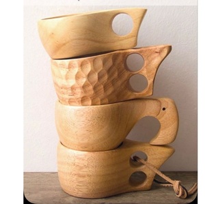 Taza de café expreso de madera natural sostenible, diseño rústico, taza de té cilíndrica ecológica para agua, jugo de leche, para obsequios - Product Image 3