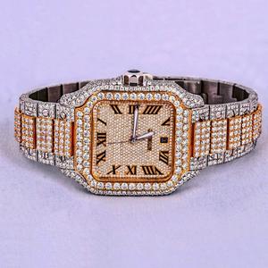 Personalizado de alta calidad Lab Grown VVS reloj de diamantes resistente al agua 41mm completo Iced Out reloj de lujo al por mayor para los hombres - Product Image 1