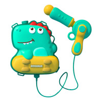 Lanceur de pistolet à eau en plastique en forme de dinosaure, non standard, avec pompe et couleurs assorties