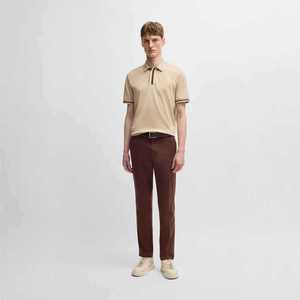 Camiseta de Manga Corta para Hombre, Color Sólido, Informal, Transpirable, de Tela Fresca, Polo para Hombre - Product Image 3