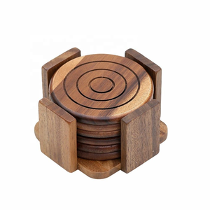 Posavasos de Madera Redondos de Alta Calidad con Soporte para Cerveza - Product Image 2