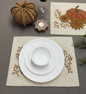 Set de table rond personnalisable fait main 15 pouces, écologique, moderne et luxueux, pour les fêtes et les mariages à domicile - Product Image 4
