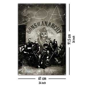 Affiche vintage Sons of Anarchy, matériau toile, techniques d'impression offset et numérique utilisées - Product Image 3