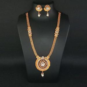 Kriaa ชุดเครื่องประดับสีขาว1109835B สร้อยคอ Haram หินออสเตรีย - Product Image 1