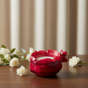 Polyester Pomegranate Wood Candle Holder Elegant Lantern Design for a Touch of Elegance in Your Home or Office - Product Image 3