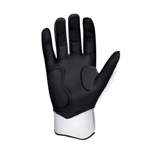 Guantes de béisbol de cuero PU personalizables 2025 blancos y negros Guantes de bateo exclusivos para adultos con tamaños personalizados para uso en exteriores - Product Image 3