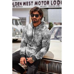 Sweat à Capuche d'Entraînement pour Hommes Respirant Léger Gym Athlétique Thermique Sweat Mode Pull à Capuche Distressed avec Poche - Product Image 6