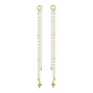 Kriaa Pendientes de puño fino Cadena Kan de perlas chapadas en oro 1503323 - Product Image 1