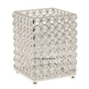 Round Shape Crystal Beaded <b>Candle</b> <b>Stick</b> Holder and Votive With Leaves Designer <b>Gold</b> Plated Metal Stand and Base Lightning Supply - Product Image 6