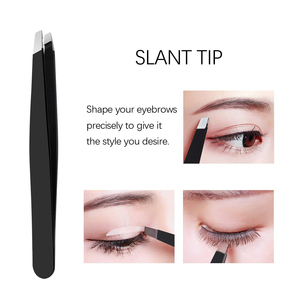 Juego de pinzas para cejas puntiagudas amarillas, 4 Uds., logotipo personalizado de acero inoxidable de alta calidad para cabello encarnado y mejor depilación - Product Image 3