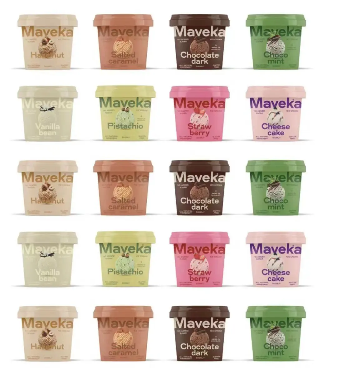 Coated Icecream Paper Cup Paper Ice Cream Cup Bowl a Series of Custom Logo Printed Double PE 4 Oz --32 Oz Craft Paper Food