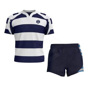 Conjuntos de Uniformes de Rugby Personalizados de Fábrica, Último Diseño, Transpirables, de Secado Rápido, Alta Calidad, 100% Poliéster - Product Image 1