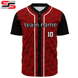 Camisetas de Béisbol Sublimadas Personalizadas OEM, Uniforme de Equipo con Botones, Ropa Deportiva Transpirable de Secado Rápido para Hombres, Mujeres y Jóvenes Jugadores con Nombres - Product Image 4