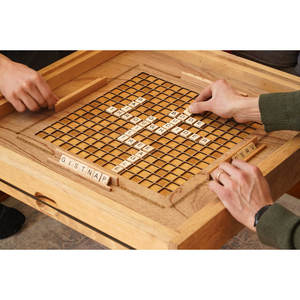 Latitude Run Sharnetta Jeu de table en bois rustique stimulant l'esprit, parfait pour les jeux de stratégie, le Scrabble et les jeux cognitifs - Product Image 2