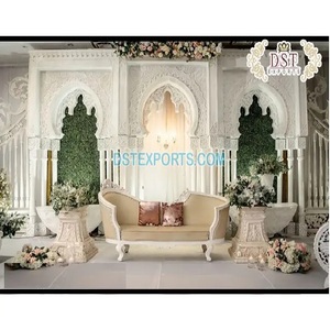 3D เวทีแต่งงานแบบตะวันตกกรอบหลังแคลิฟอร์เนียคริสเตียนไฟเบอร์กลาสอินเดียแบบตั้งเองได้ปรับแต่งขนาดได้สำหรับงานแต่งงาน - Product Image 1