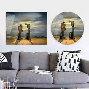 Arte impreso en lienzo de Millet's Angelus: Decoración con motivos arqueológicos, arte en vidrio templado - Product Image 1