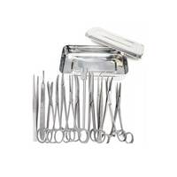 Kit de suture pour chirurgie mineure de 13 pièces, boîte à instruments, construction en acier, conception durable pour usage vétérinaire médical, chirurgical
