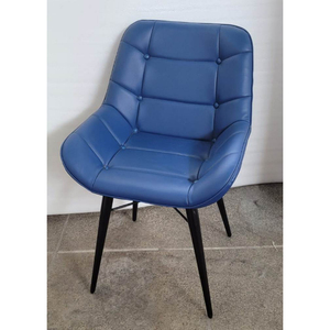 เก้าอี้รับประทานอาหารหุ้มเบาะหนัง PU ขาโลหะดีไซน์แบบนอร์ดิกสำหรับโรงแรมร้านอาหารพักผ่อนห้องครัวบาร์ - Product Image 4