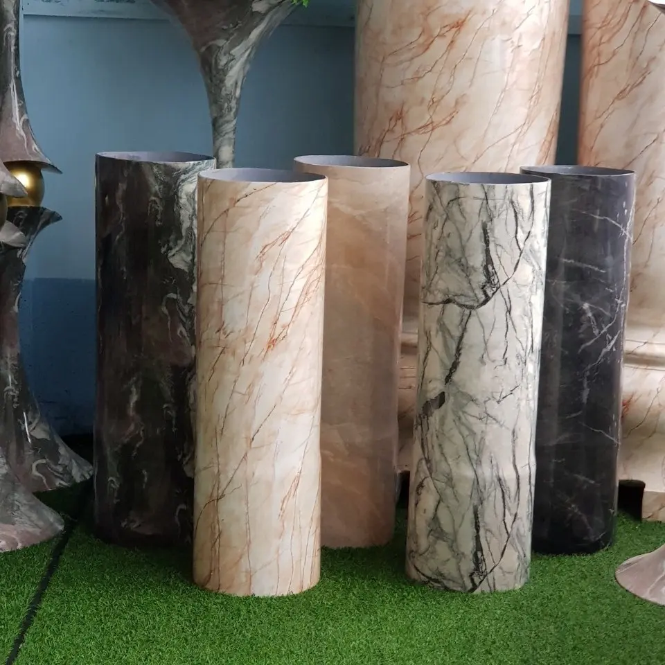 [Ecova decoração] suculentas flor textura de mármore pintado planejadores de jardim concreto-sala de estar espaço plantas de cimento