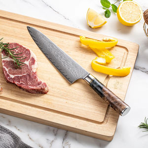 Couteau de chef moderne de qualité supérieure, personnalisé en gros, service OEM ODM, fait à la main, ambidextre, compatible lave-vaisselle, Damas - Product Image 5