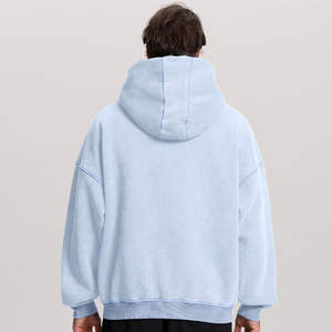 Custom Logo <b>Zip</b>-<b>up</b> <b>Hoodie</b> Unisex High Quality Blank Hoodies Cotton Heavyweight Fleece <b>Cropped</b> Men Double Side Zipper <b>Hoodie</b> - Product Image 2