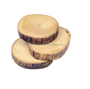 <b>Round</b> Coasters Set Wooden <b>Table</b> Pads & <b>Mats</b> Dinner Breakfast Design Natural Finishing Coaster for Home & <b>Table</b> Decor - Product Image 5