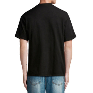 Buena Camiseta de manga corta con logotipo personalizado para hombre, camiseta de tela de diamantes de imitación de algodón 100% - Product Image 3