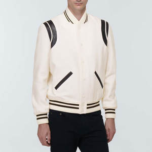 Haute qualité hommes laine Baseball veste confortable col montant manteau longue longueur haute rue léger hiver Lettermen manteau - Product Image 3