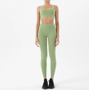 Survêtement pour femme à manches longues Gym Fitness Clothes Workout Top High Waist Yoga Pants Leggings Two-Piece Set For Women - Product Image 3