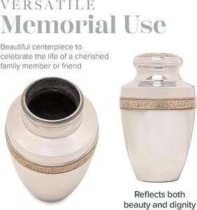 Handmade <b>Large</b> Adult Size Mosaic Aluminium Glass Cremation <b>Urn</b> Colorful Finished Individual Ceramic Tiles Unique Funerals Supply - Product Image 6