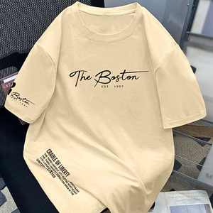 Camiseta gráfica para mujer, ajuste de gran tamaño con estampado de texto en negrita, tela suave, corte redondo, forma relajante, Top para niñas, Idea para salir - Product Image 6