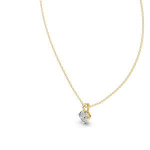 จี้เพชร CVD ทรงกลม 1 กะรัต คุณภาพ VVS-VS สี EF สร้อยคอทองคำ 18KT, 14KT, โรสโกลด์, เยลโลว์โกลด์, ไวท์โกลด์ หรูหรา - Product Image 6