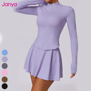 詹雅服装女装UPF50 + 健身房健身套装防晒夹克网球裙运动服酷面料瑜伽套装短裤2件套运动 - Product Image 6