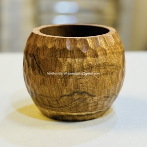 Portavelas y Maceta de Madera Hechos a Mano para Decoración del Hogar para el Día de San Valentín y Pascua-HHO - Product Image 5