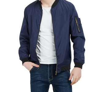 Blouson aviateur bomber hip-hop pour homme, style streetwear décontracté, grande taille, en laine et coton, zippé, coupe slim, effet délavé, pour l'hiver - Product Image 6