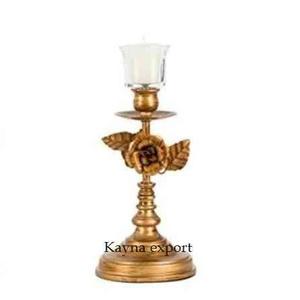 Bougeoir artisanal en métal de styliste, support de bougie en métal en verre et en métal pour les décors de maison, utilisation en gros, nouvelle collection - Product Image 5