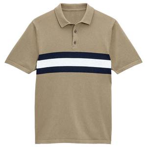 Diseño a rayas OEM logotipo personalizado ropa de hombre polos verano algodón de manga corta talla grande transpirable polos de hombre - Product Image 1