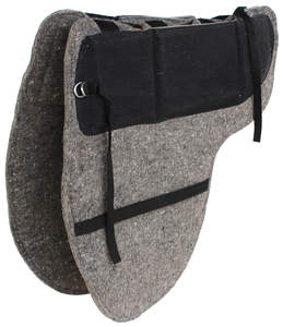 Tapis de selle durable en feutre de laine de 1 pouce d'épaisseur FLTPD-003 profilée en plusieurs couleurs et tailles pour l'équitation - Product Image 3