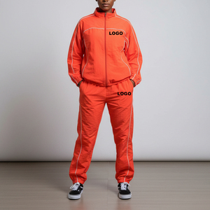 OEM Bold Yellow Streetwear Lightweight Nylon 2 Piece Set Tracksuit <b>Men</b> Custom Logo Windbreaker Hoodie with Shorts For <b>Men</b> - Product Image 1