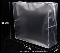 Sac de rangement refermable en PVC transparent, pochette d'emballage personnalisée pour draps et cadeaux
