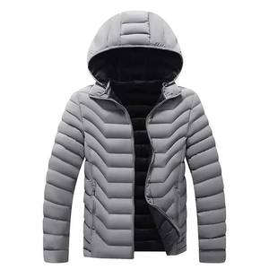 Men's High Street Style Long Sleeve Hooded Zipper Closure Puffer Jacket Bubble Winter Polyester <b>Waterproof</b> Embroidered Coated - Product Image 1