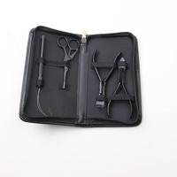Ensemble de pinces pour extensions de cheveux, pinces d'application de micro-anneaux, pinces de fermeture de micro-perles, outil de boucle de cheveux, ciseaux à coudre
