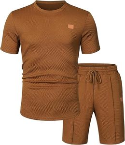 Ensembles de survêtements pour hommes Shorts Polos à fermeture éclair quart de tour Shorts de dessous Tenues de sport Ensembles décontractés d'été Ensembles courts confortables - Product Image 1