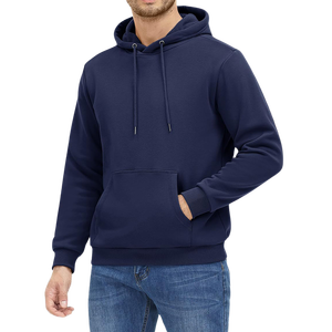 Sweat à capuche 100% coton molletonné fabriqué en usine pour hommes Logo personnalisé de haute qualité poids lourd coupe régulière pulls design uni - Product Image 2