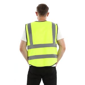 Chaleco de seguridad sin mangas de tela de malla transpirable más vendido para trabajos de construcción - Product Image 2