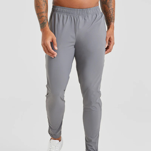 Wholesale Customized Casual Slim Solid Color Lightweight <b>Elasticated</b> Waist Straight Leg <b>Trousers</b> Linen Pants for <b>Men</b> Bangladesh - Product Image 1