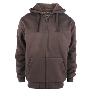 Sweat-shirts à capuche pour hommes, lourds, à fermeture éclair, vente en gros, sweat-shirts à fermeture éclair intégrale, vêtements de sport, doublure en sherpa, épais, thermiques, pour l'hiver - Product Image 3