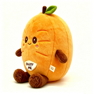 Orange Plush, Fruit Stuffed Toy, cuddle Fruit Plush, Citrus Plush Pillow - Product Image 4