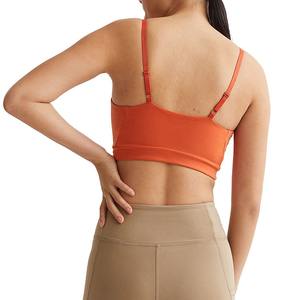 Soutiens-gorge de sport doux hautement extensibles pour femmes Sangle non réglable Yoga Fitness Plus Size Seamless - Product Image 5