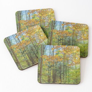 Juego de 4 piezas de posavasos para servir té de color de madera, posavasos de cocina impresos, alfombrillas y almohadillas - Product Image 3